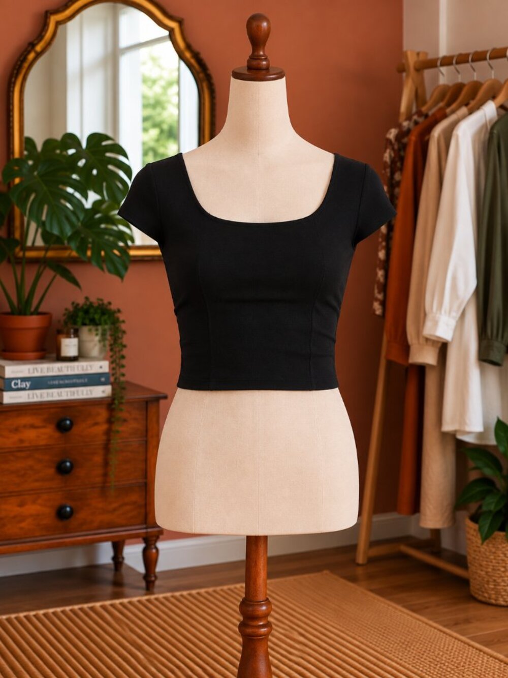 H&M Black Crop Top